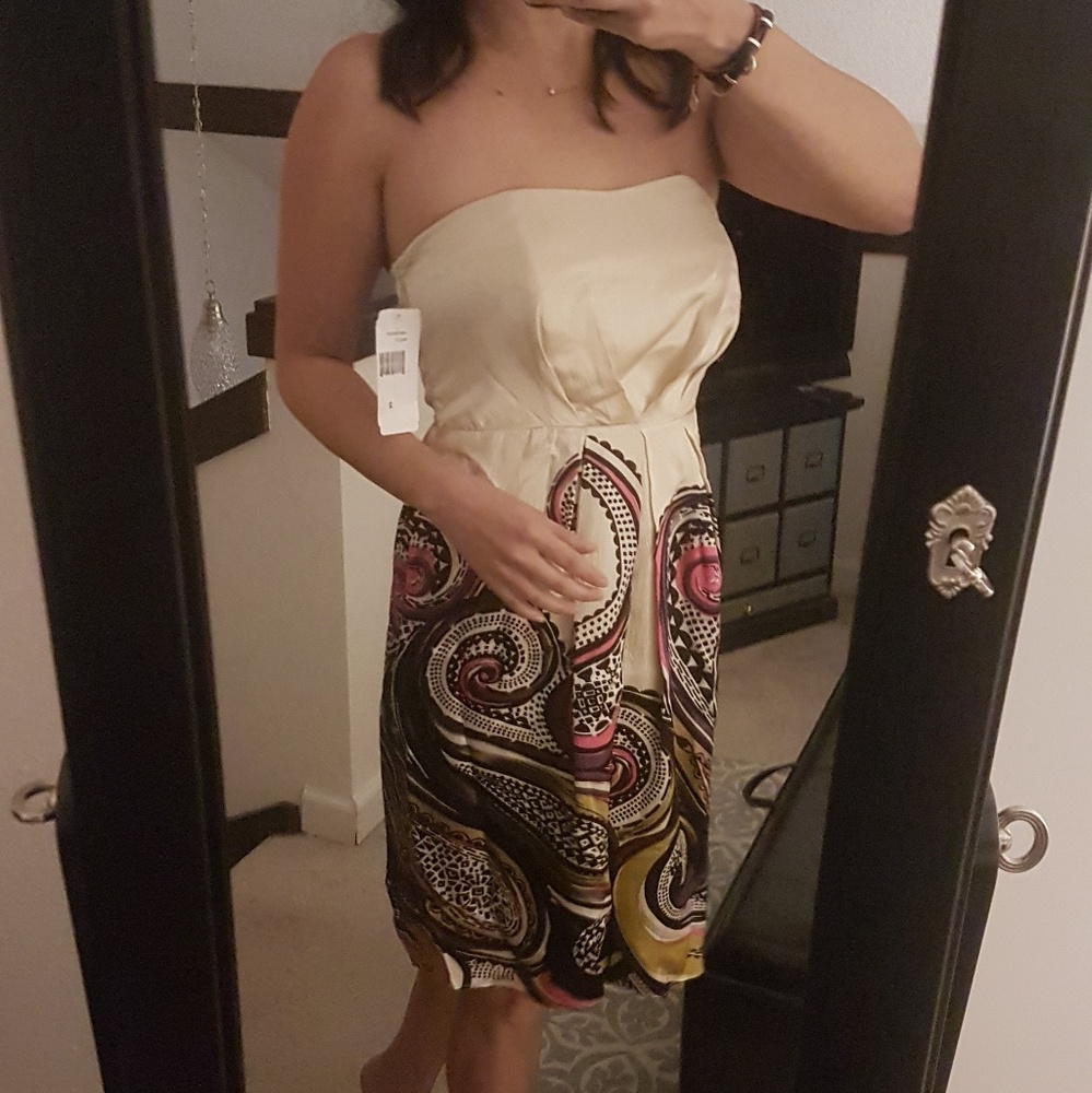 100% Silk Dress with Boning Sz 2